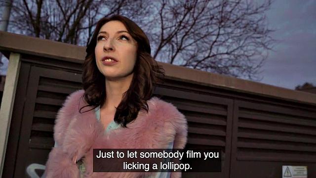 Public bitch fucked in POV in toilet after blowing dick