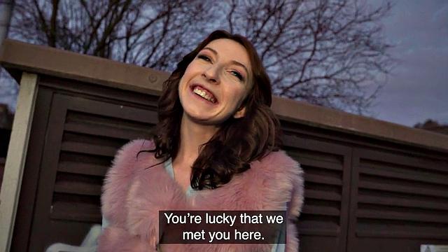 Public bitch fucked in POV in toilet after blowing dick