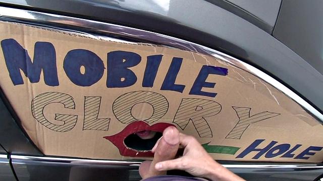 Black gloryhole babe sucking before bareback sex