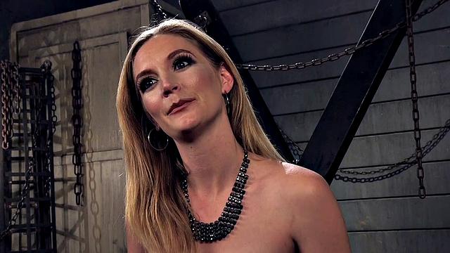 Fisting lezdom bitch bound, red and caned