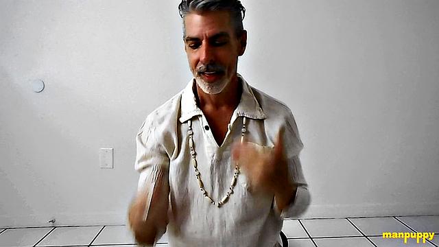 Richard Lennox Practices Foot Worship During Yoga