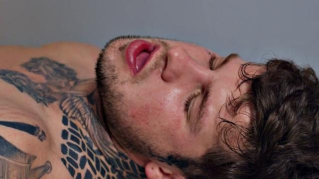 Gay bareback sex by tattooed hunk while BF watches