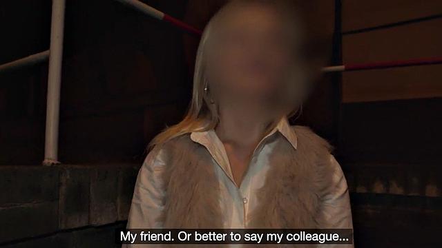 Superb public oiled babe in stockings pounded by fake priest