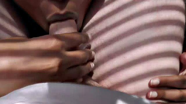 Blindfolded Indian Pornstar's Blowjob