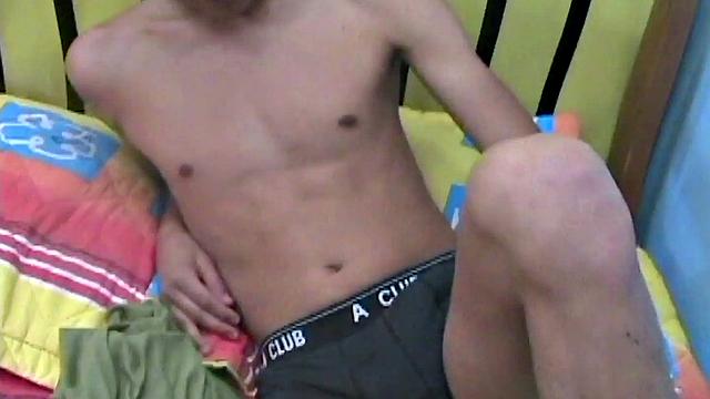 Real Latin twink assfucked by BF till cum in action