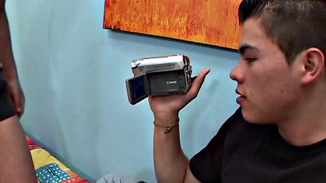 Real Latin twink assfucked by BF till cum in action