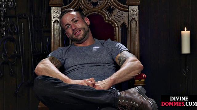 3way CFNM whipping and pegging for sub by busty dominas