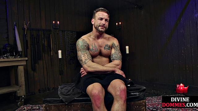 3way CFNM whipping and pegging for sub by busty dominas