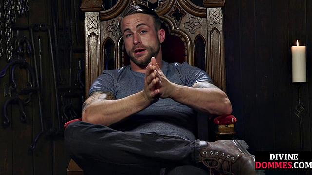 3way CFNM whipping and pegging for sub by busty dominas