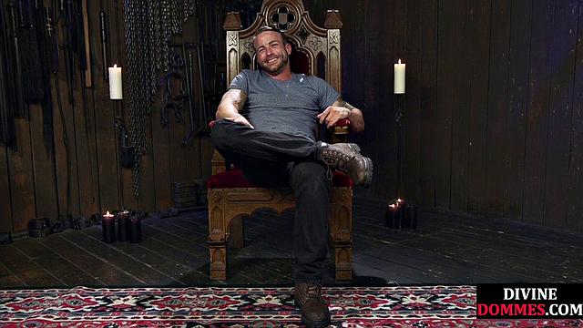 3way CFNM whipping and pegging for sub by busty dominas