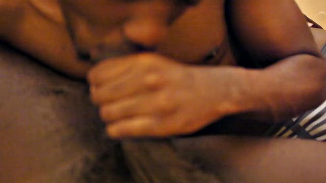 Black twink gets stuffed bareback after giving blowjob