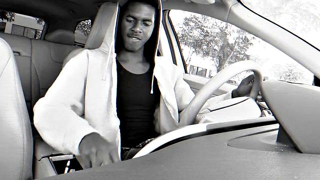 Hot interracial action with a gorgeous tattooed white guy pounding his black bottom out in public