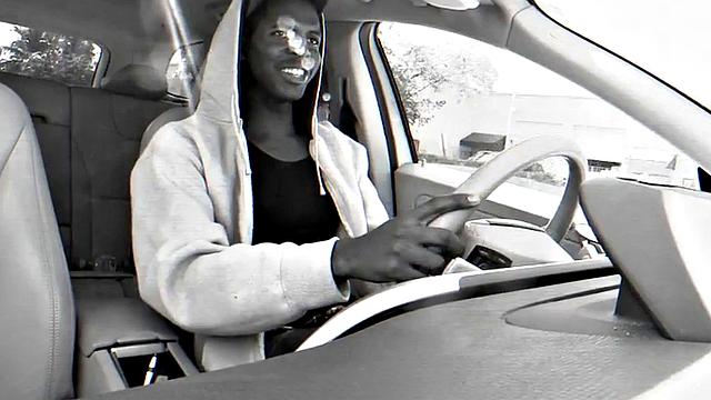 Hot interracial action with a gorgeous tattooed white guy pounding his black bottom out in public