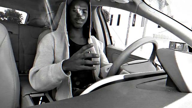 Hot interracial action with a gorgeous tattooed white guy pounding his black bottom out in public