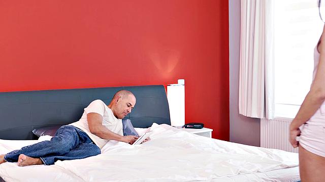 OLD4K. Babe with tiny tits Madelina Dee wants carnal fun with senior