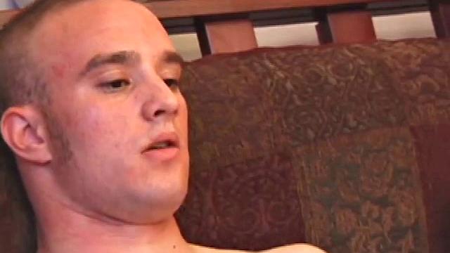 Ethan strokes side by side with Aaron, hands working cocks slow and steady until they both explode
