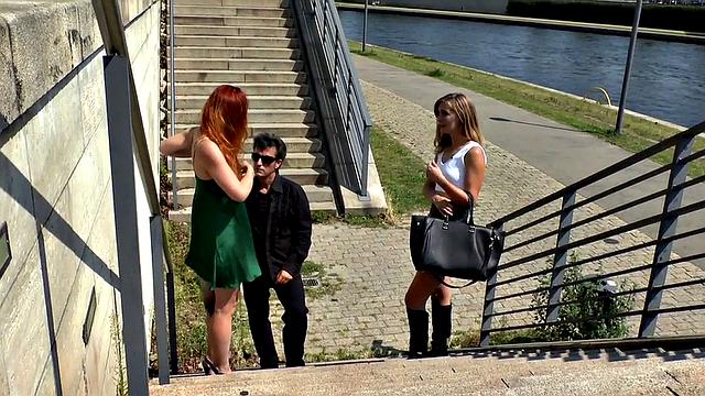 German slut publicly humiliated on a boat while riding