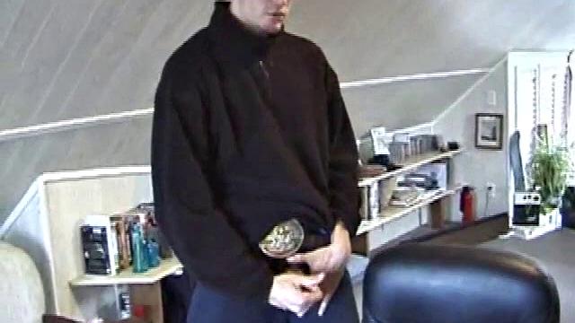 Fresh from hanging with some female schoolmates, Jonathan's hormones are raging and he doesn't waste any time pulling out his dick. He plays a porn video and starts stroking a stiff one.