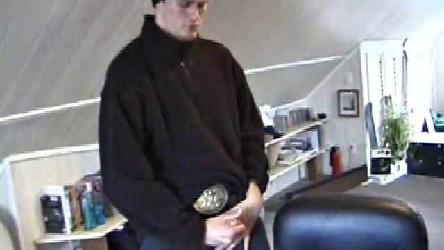 Fresh from hanging with some female schoolmates, Jonathan's hormones are raging and he doesn't waste any time pulling out his dick. He plays a porn video and starts stroking a stiff one.