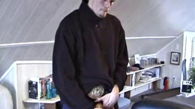 Fresh from hanging with some female schoolmates, Jonathan's hormones are raging and he doesn't waste any time pulling out his dick. He plays a porn video and starts stroking a stiff one.