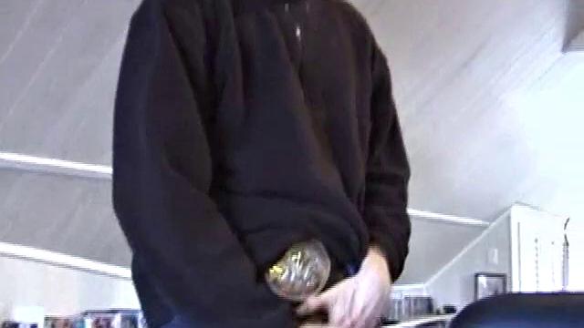 Fresh from hanging with some female schoolmates, Jonathan's hormones are raging and he doesn't waste any time pulling out his dick. He plays a porn video and starts stroking a stiff one.