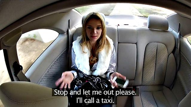 Angelina gets her tight pussy drilled hard and fast in a car