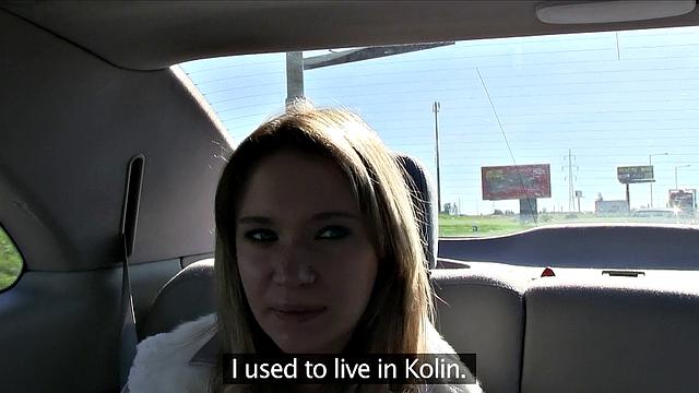 Angelina gets her tight pussy drilled hard and fast in a car