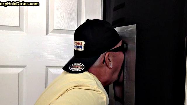 Gloryhole DILF spoiled with anal sex in his jockstrap