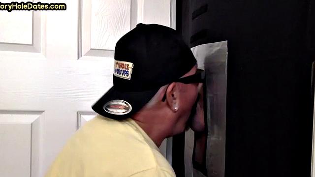 Gloryhole DILF spoiled with anal sex in his jockstrap