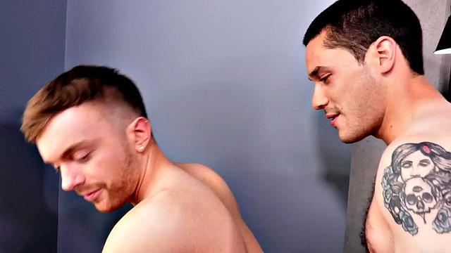 Gay perverted dude penetrates wild BFF in anal hole