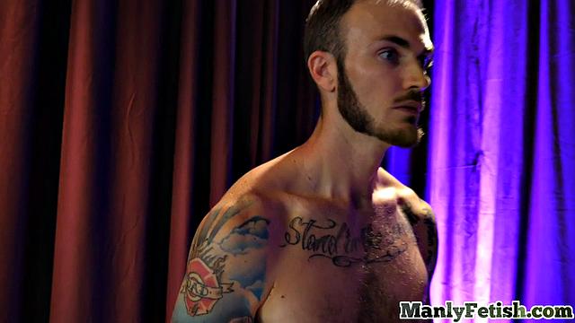 Handsome jock cocksucked by lover