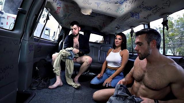 Hairy ass str8 assfingered by jock in outdoor public van