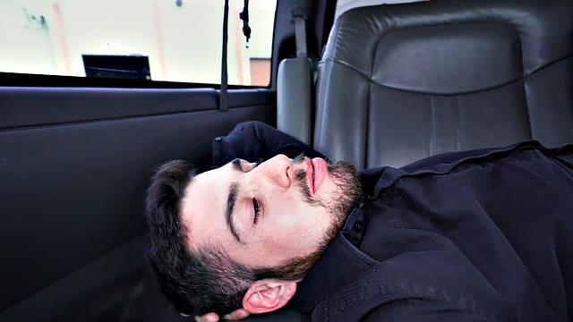 Hairy ass str8 assfingered by jock in outdoor public van