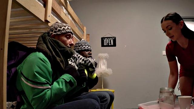 Sexy dirty babe fucked by two dicks in threesome