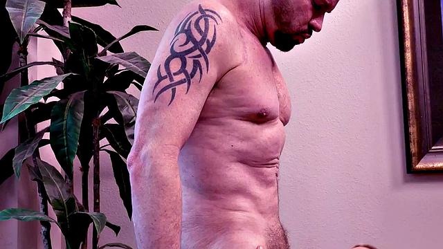 FTM gay stud with pussy gets fucked by DILF after dicksucking