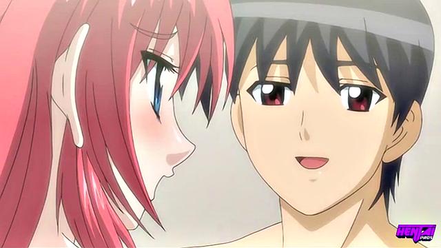 Akitoshi fucks his busty stepsister and horny shinigami, fills both with cum and drinks their milk in wild pool sex
