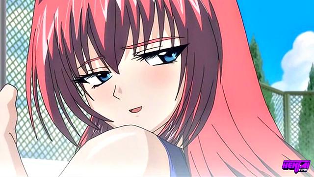 Akitoshi fucks his busty stepsister and horny shinigami, fills both with cum and drinks their milk in wild pool sex
