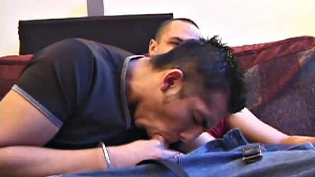 Straight boy Bradley Shaw and openly gay Alex McDaniel are watching a straight porn video. Alex goes for Bradley's cock, and Bradley does the same.