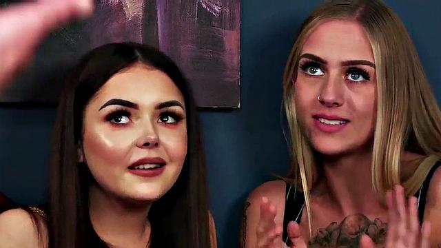 CFNM sluts love seducing naked male to jerk his cock