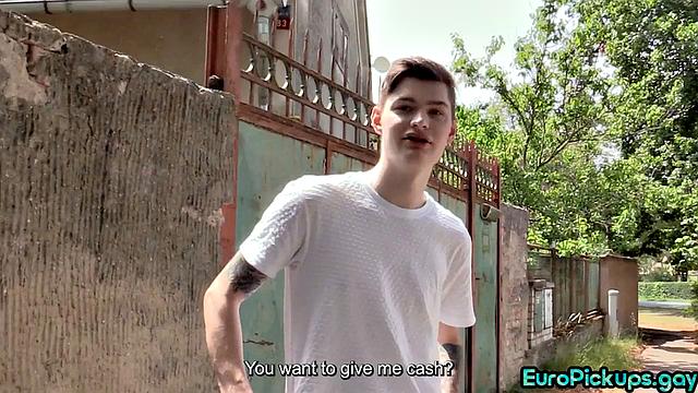 Picked up euro stud cockriding outdoors