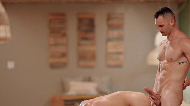 Athletic jock barebacked by BF after cocksucking