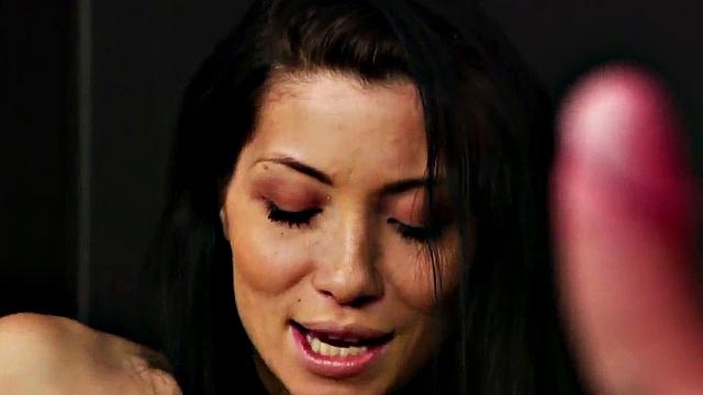 Lustful British inked voyeur strips for masturbating guy