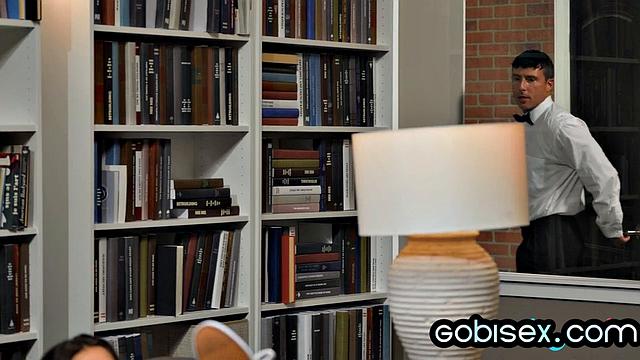 Gorgeous hairy babe doggyfucked