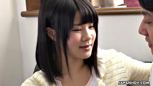 Ami Oya is alone for the day when a neighbor comes to visit