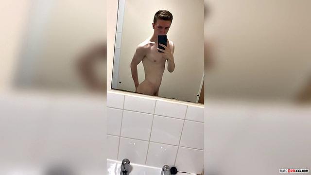 Gym Twink Alexander Light Gets Busy In the Restroom