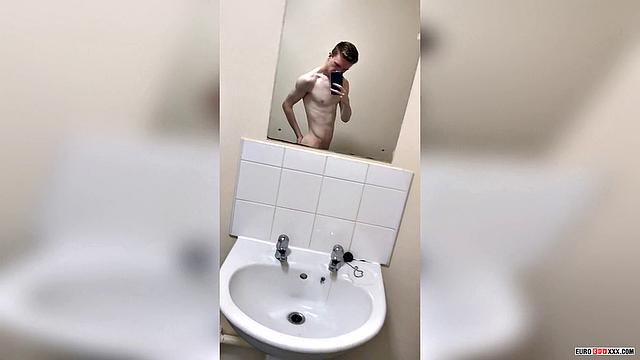 Gym Twink Alexander Light Gets Busy In the Restroom