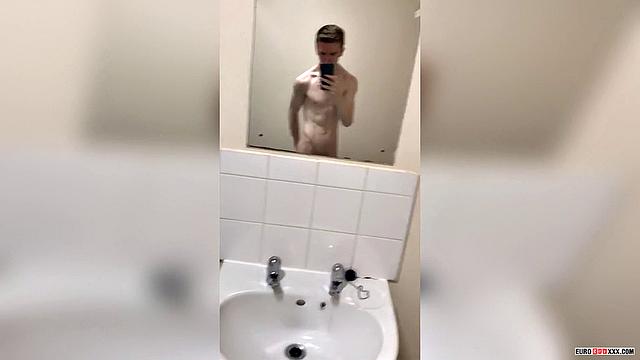 Gym Twink Alexander Light Gets Busy In the Restroom