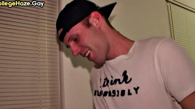 Real straight guys go gay in 3some fraternity on college