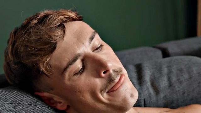 Muscled jock gets facial after bareback pounding