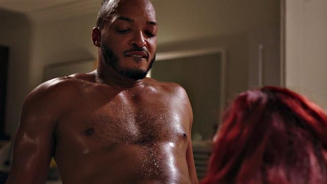 Busty trans babe pumping black ass before sucking